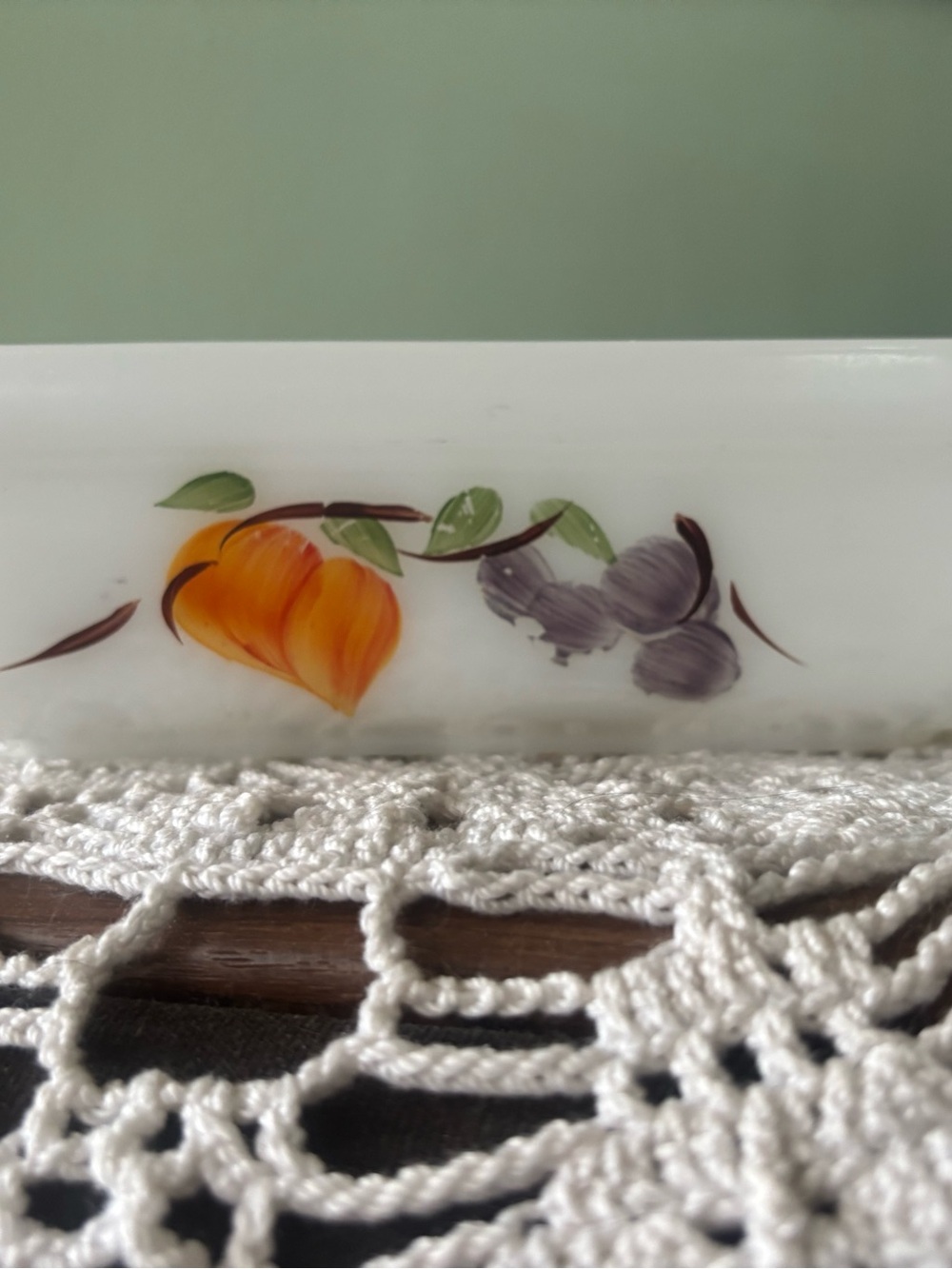 Vintage Fire King Gay Fad Milk Glass Loaf Pan